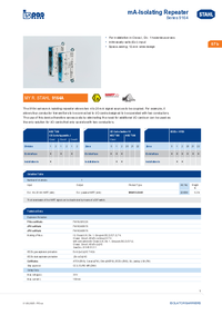 Thumbnail of document Data Sheet - 9164 mA isolating repeater